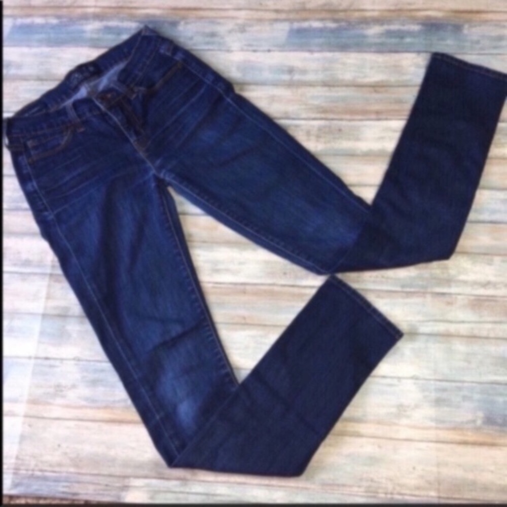 Lucky Brand Brooke Straight Jeans Dark Wash Stretch Denim Women’s 25 - Picture 1 of 6